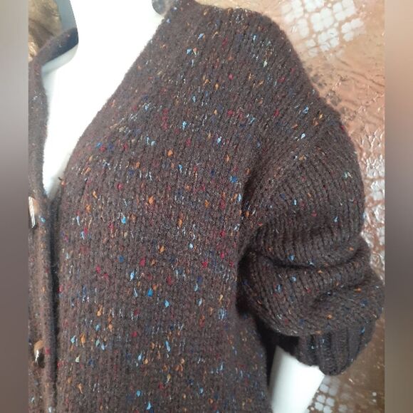 Zara Nwt Chunky Brown Speckled Sweater - Picture 12 of 15